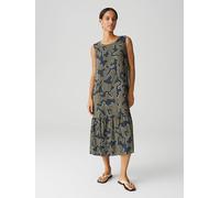 Opus Fashion Midikleid Wicy Wildflower Trägerkleid im Stufen-Look Dunkelblau Größe 34