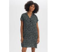 OPUS Knielanges Kleid mit Allover-Muster Modell 'Wularo dot' in Petrol, Größe 40