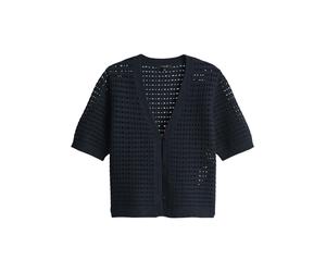 Opus - Kurzärmelige Strickjacke - Dostal blau - Gr. - 34