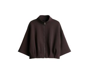 Opus - Kurze Sweatjacke - Galtos braun - Gr. - 44
