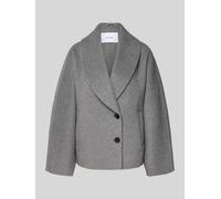 OPUS Kurzmantel aus Woll-Mix Modell 'HILLWA' in Hellgrau, Größe M