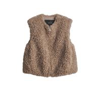 Opus - Kuschelige Teddy-Weste - Wikara beige/braun - Gr. - 40