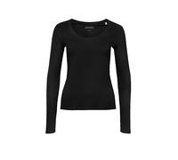 OPUS Damen Langarmshirt | SORANA Slim Longsleeve aus BCI Cotton Mix Black, 44