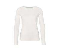 OPUS Damen Langarmshirt | Rippshirt SOVKE Slim aus Baumwoll Mix Milk, 36