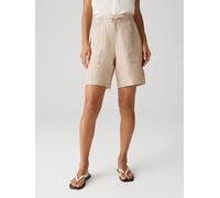 Opus Fashion Damen-Leinenshorts Melane - zweifarbige Struktur - Größe 40