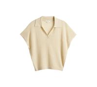 Opus - Locker geschnittenes Strick-Poloshirt gelb - Gr. - 40