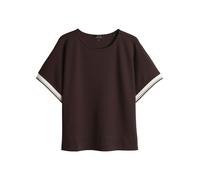 Opus - Locker geschnittenes T-Shirt mit überschnittenen Schultern braun - Gr. - 38