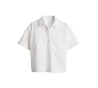 Opus - Lockeres Hemd aus Baumwollpopeline - Fiola weiß - Gr. - 36