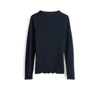 Opus Fashion Langarmshirt SOMANZI Slim aus feinem Rippjersey Dunkelblau Größe 40