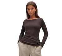OPUS Longsleeve Damen | Feine Rippstruktur, U-Boot-Ausschnitt, Elastisch