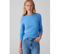 OPUS Damen Langarmshirt | Longsleeve SMILLA Slim aus Jersey Blue Salt, 44