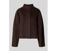 OPUS Loose Fit Blouson aus Woll-Mix Modell 'Hatura' in Dunkelbraun, Größe 40