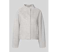 OPUS Loose Fit Blouson aus Woll-Mix Modell 'Hatura' in Mittelgrau Melange, Größe 40