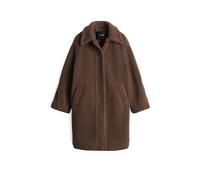 OPUS Mantel aus Teddyfell mit Eingrifftaschen Modell 'Heddy' in Schoko, Größe 40