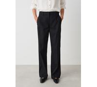 OPUS Damen City Pants | City Pants Maiga Linen Wide mit hinterem Komfortbund Black, 38