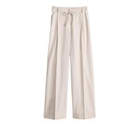 Opus - Marlenehose mit weitem Bein und hohem Bund beige - Gr. - 42