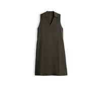 OPUS Knielanges Kleid aus Viskose-Leinen-Mix Modell 'Wika' in Khaki, Größe 38