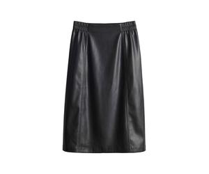 Opus - Midirock aus weichem Kunstleder - Roga schwarz - Gr. - 38