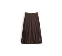 Opus Fashion Midirock Ronti Retro Plisseerock mit Komfortbund Braun Größe 42