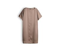 OPUS Damen Minikleid | WANELL Minikleid aus glänzendem Satin warm Taupe, 40