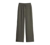 Opus Fashion Damen Hose MAROU Crinkle Wide Leg mit flexiblem Komfortbund Grün Größe 44