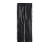OPUS PANTS Damen City Pants | LUANE Relaxed Flared Pants aus Kunstleder Black, 36