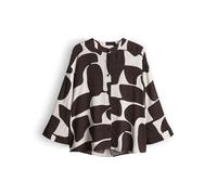 OPUS PANTS Damen Dreiviertelarmbluse | Printbluse aus nachhaltiger ECOVERO™ Viskose Loose Fit Coffee Bean, 36
