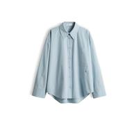 OPUS PANTS Damen Langarmbluse | Hemdbluse aus nachhaltigem BCI Cotton Loose Fit Dusty Aqua, 44