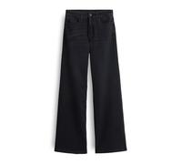 OPUS PANTS Damen Palazzo | Melly COOL Palazzo Jeans aus BCI Cotton Mix Mid Rise Washed Black, 36 L32