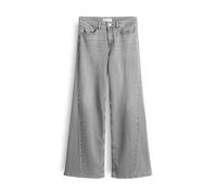 OPUS PANTS Damen Palazzo | Melly Coolest Palazzo Jeans aus BCI Cotton Mix Mid Rise Light Carbon Grey, 36 L32