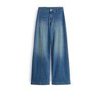 OPUS PANTS Damen Palazzo | Melly Groove Wide Leg Jeans Mid Rise aus Spanish Cotton Mix mid Pacific Blue, 38 L32