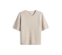 OPUS PANTS Damen Pullover | Pumba Regular Kurzarmpullover mit gebürsteter Textur Macadamia, 36