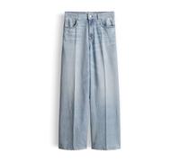 OPUS PANTS Damen Wide Leg Pants | Calina Cruise Bedruckte Wide Leg Pants in Denim Optik Light Blue, 42 L28