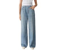 OPUS PANTS Damen Wide Leg Pants | MUCIA Cruise Bedruckte Wide Leg Pants im Denim Look mid Blue, 36 L30