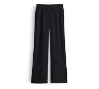 OPUS PANTS Damen Wide Leg Pants | MUCIA Moss fein strukturierte Wide Leg Pants mit Schlitzdetail Black, 36