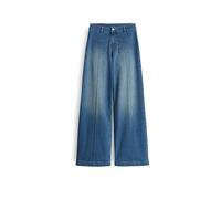 OPUS PANTS Damen Palazzo | Melly Groove Wide Leg Jeans Mid Rise aus Spanish Cotton Mix mid Pacific Blue, 38 L32