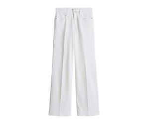 Opus Pants - Marlenehose im Loose Fit mit weitem Bein weiß - Gr. - L30