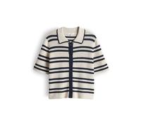 Opus - Gestreifte Strickjacke - Dertiny beige/blau - Gr. - 34