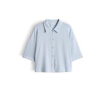Opus - Kurzärmelige Hemdbluse - Sitrica blau - Gr. - 40