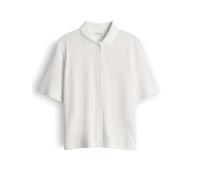 OPUS Regular Fit Poloshirt mit durchgehender Knopfleiste in Offwhite, Größe 40