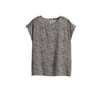 Opus Fashion Blusentop Ferena splash – Regular Fit aus reiner Viskose Dunkelbraun Gr. 34