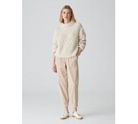 OPUS Damen Pullover | Strickpullover PERKE Loose in Mélange Optik Macadamia, 42
