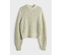 OPUS Strickpullover mit Rundhalsausschnitt Modell 'Palizia' in Schilf, Größe 38