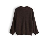OPUS Pullover mit kleinem Stehkragen Modell 'Punew' in Dunkelbraun, Größe 38