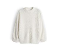 Opus Fashion Damenpullover Punew – Strickpullover aus flauschigem Effektgarn Regular Fit Milk 38