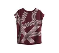 Opus - Regular Printshirt im Materialmix - Sabethi print rot - Gr. - 44
