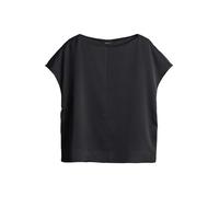 Opus - Regular Shirtbluse aus glänzendem Satin - Festiva schwarz - Gr. - 34