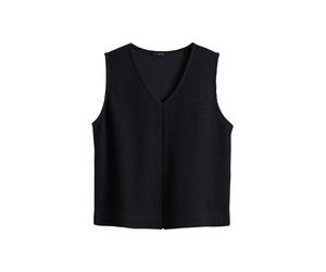 Opus - Regular Sweattop in Strickoptik - Gopica schwarz - Gr. - 44