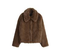 OPUS Jacke aus Kunstfell Modell 'Hajora' in Mittelbraun, Größe 42