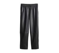 Opus - Relaxed Kunstlederhose mit Barrel Leg - Myha edgy schwarz - Gr. - 42